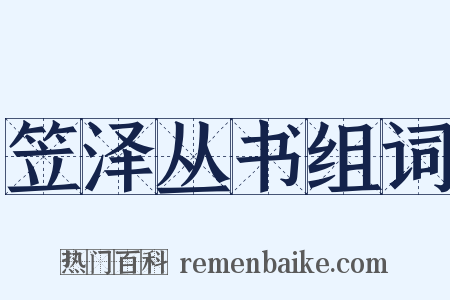 笠泽丛书组词是什么意思的图片